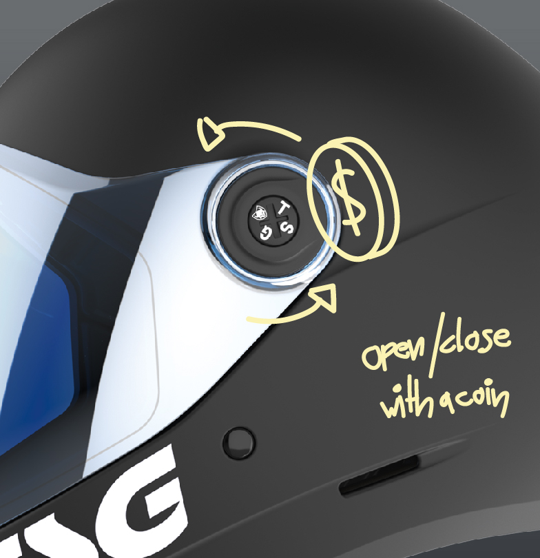 Improved screw design for the TSG Pass 2.0 downhill skateboard helmet.